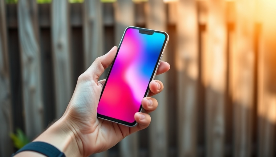 Modern smartphone with vibrant display in hand outdoors, perplexity ai.