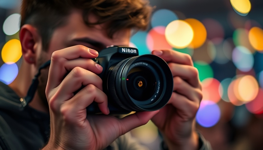 Colorful lights captured with a DSLR camera in low-light.