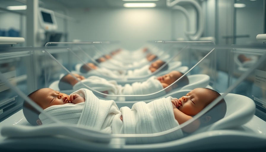 Newborns in hospital bassinets symbolizing family growth and care.