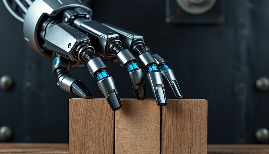 Robotic hand adjusts 'FAKE' and 'FACT' blocks, AI chatbots accuracy.