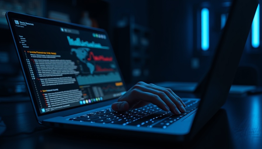 Moody laptop with Perplexity AI interface in dark setting.