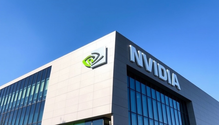 Nvidia headquarters exterior with logo under clear sky reflecting GAIN AI Act.