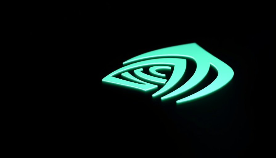 Nvidia logo illuminated on a sleek black surface.