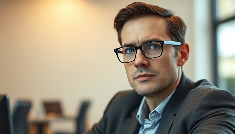 Focused man in office addressing Google antitrust case implications for AI.