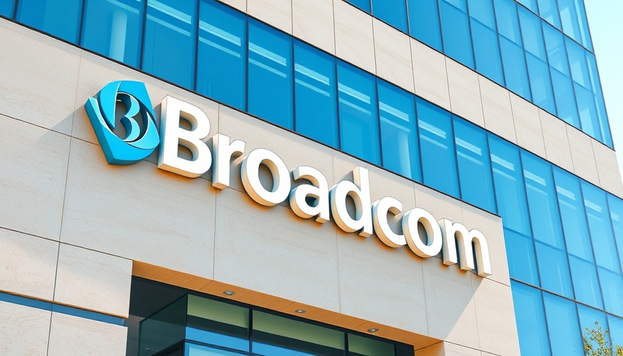 Broadcom AI Growth symbolized by modern building facade.