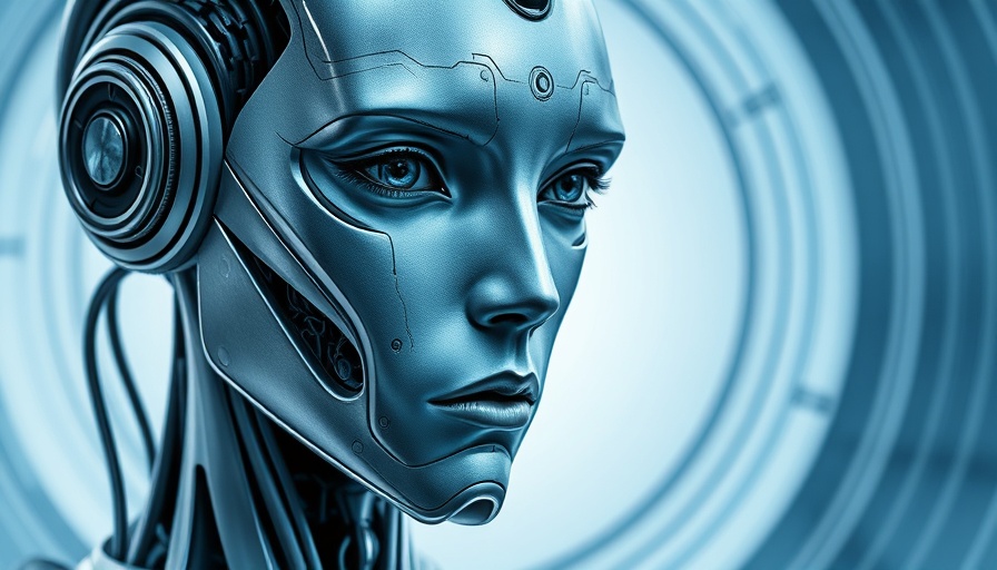 Futuristic android with pondering expression, reflecting on emotional intelligence in AI