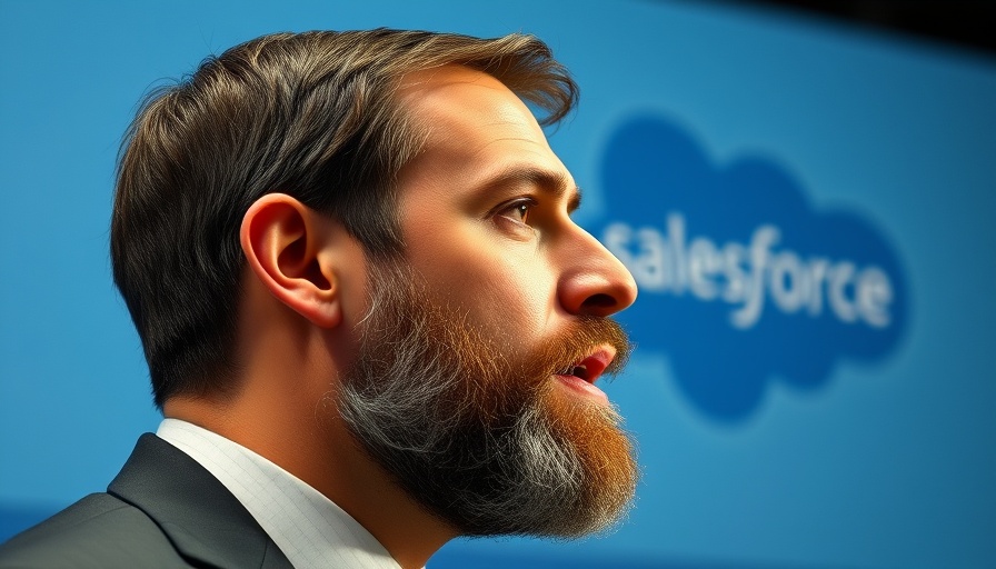 AI agents in customer service concept with man at Salesforce event.