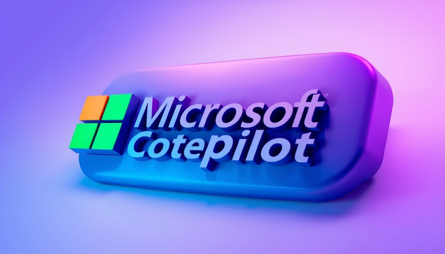 Microsoft AI Copilot logo in 3D with gradient colors.