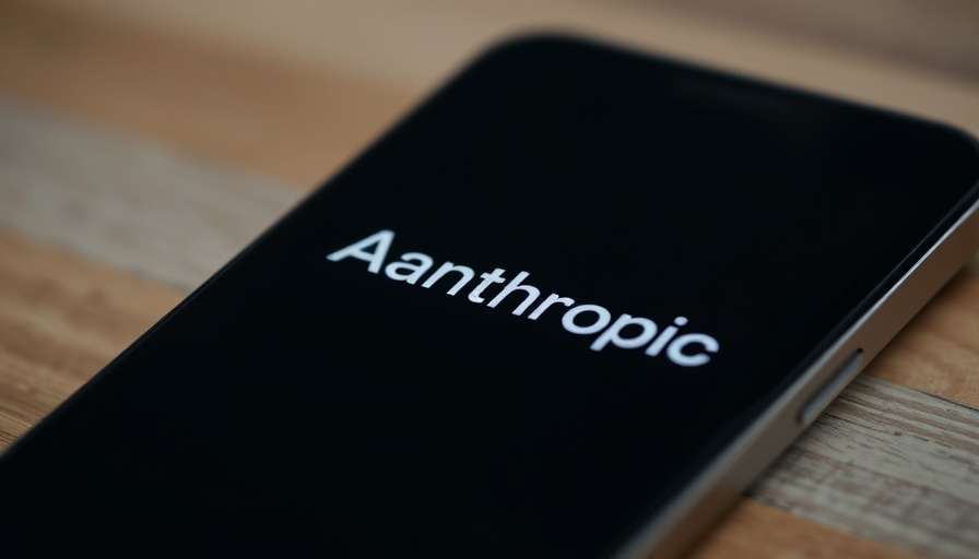 Anthropic logo on phone screen, modern AI design, Claude AI.