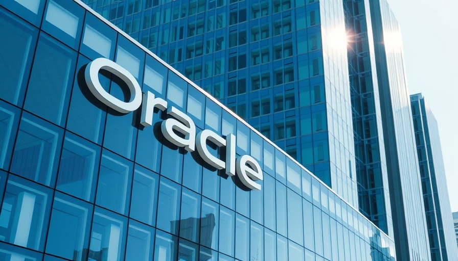 OpenAI Oracle data center investment: Oracle logo on modern building.