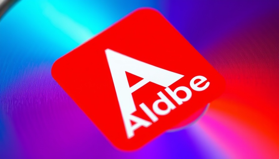 Close-up of the Adobe logo on CD cover, vibrant colors.