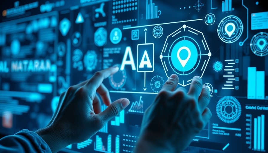 Futuristic interface with AI agents and digital graphics.