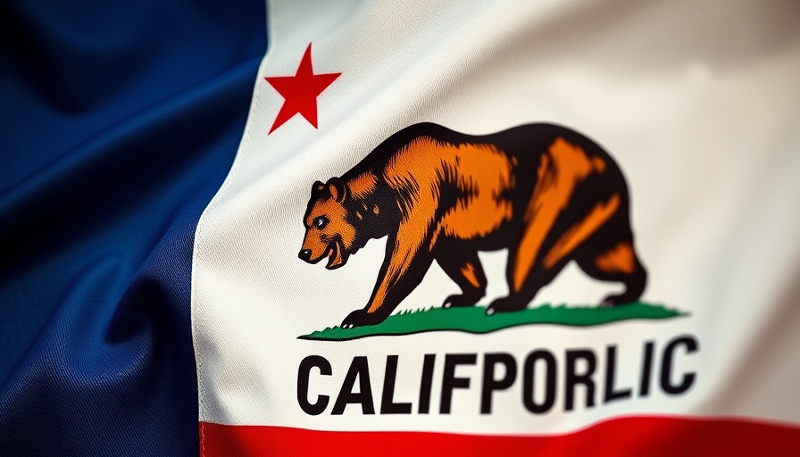California state flag illustrating California AI safety bill SB 53.
