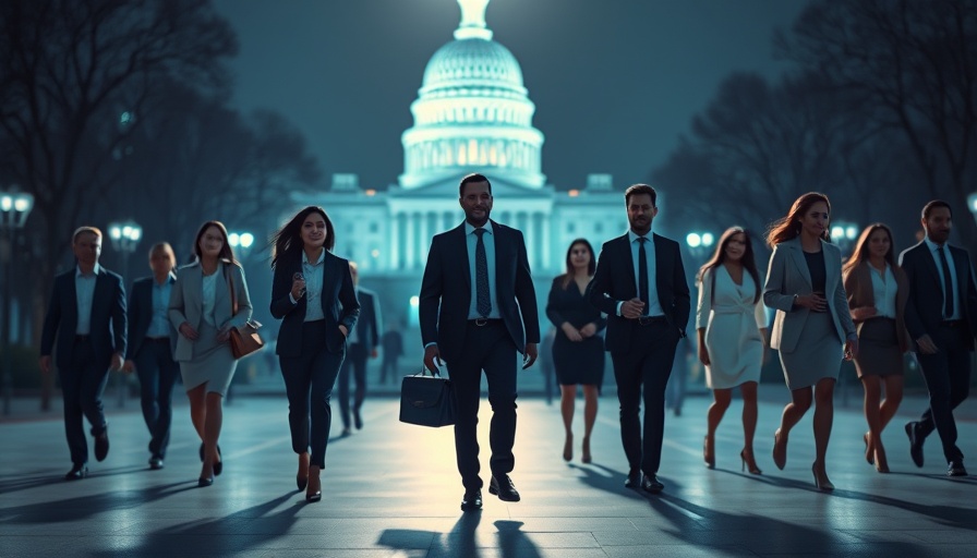 Perplexity AI for Government: abstract professionals with dome silhouette.
