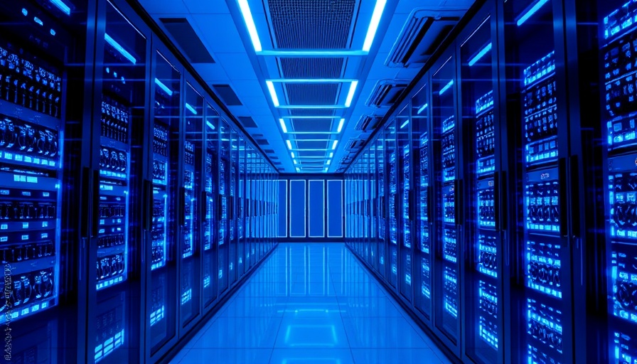 Nvidia stock soaring amid glowing blue data center