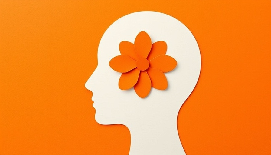 Abstract human head illustration with a flower; Claude AI concept.