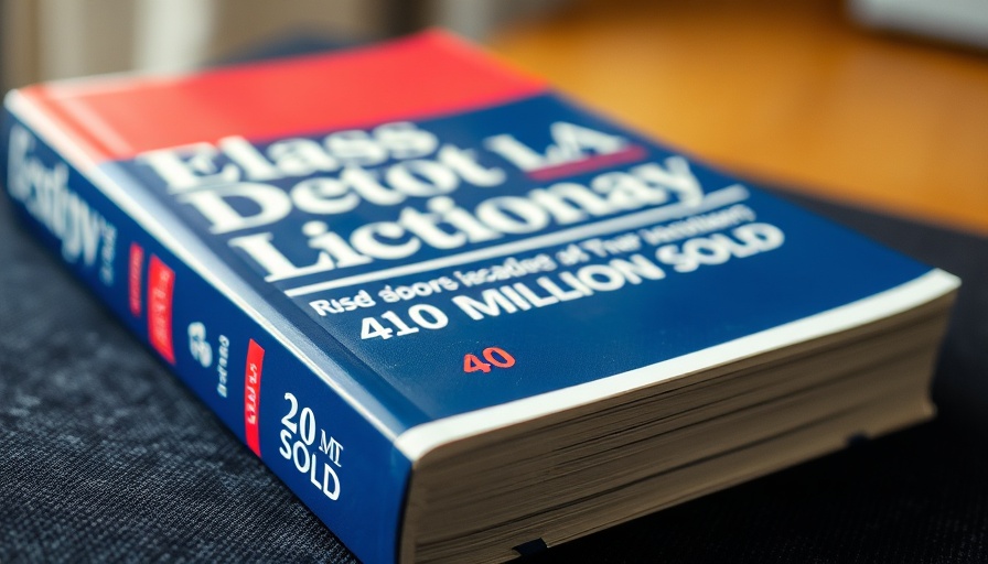 Close-up of Merriam-Webster dictionary on dark fabric.