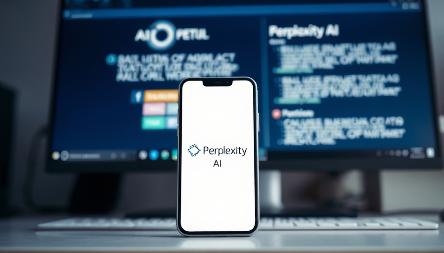 Close-up of smartphone with Perplexity AI logo, copyright claims context.