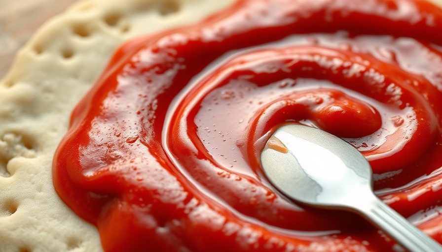 Difference Between Marinara Sauce and Tomato Sauce: Tomato sauce spread on dough.