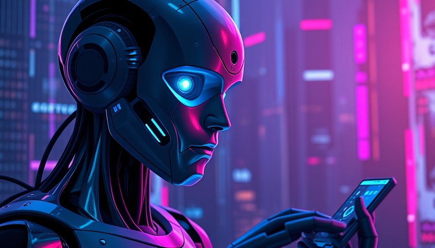 DeepSeek AI predictions for cryptocurrencies by a futuristic robot in a digital city.