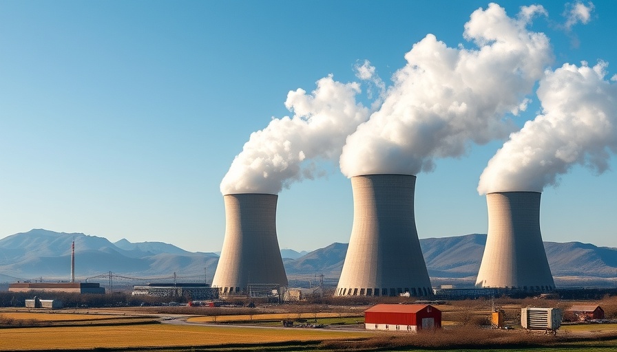 Nuclear power plant highlighting investment in energy production for AI.