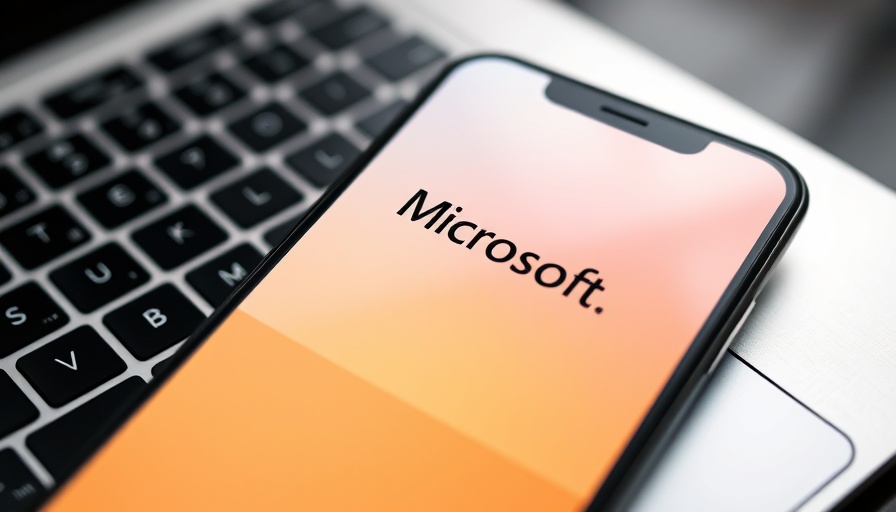 Microsoft AI Copilot introduction on smartphone with a laptop.