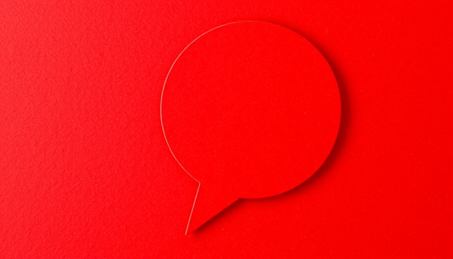 Abstract representation of speech bubble in red for how AI identifies hate speech.