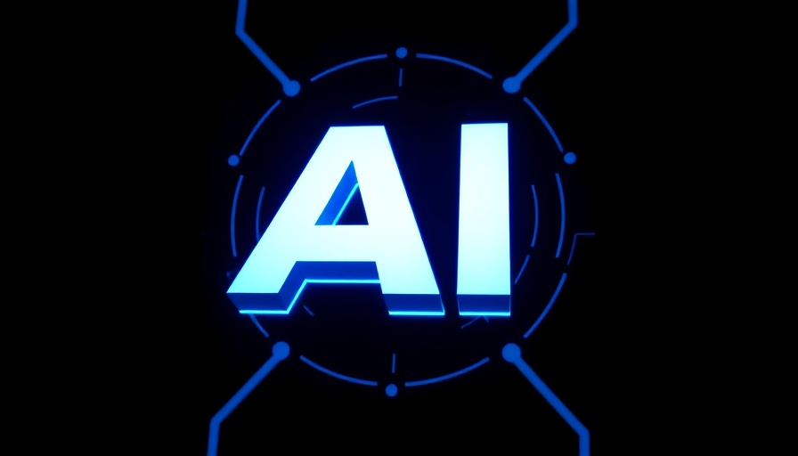 Futuristic AI logo design with gradient blue color.