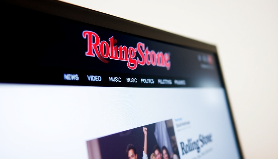 Rolling Stone website interface showcasing various content categories.