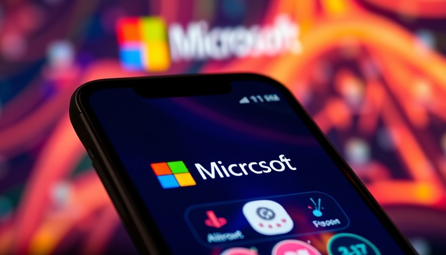 Smartphone displaying Microsoft Copilot app with vibrant Microsoft AI logo.