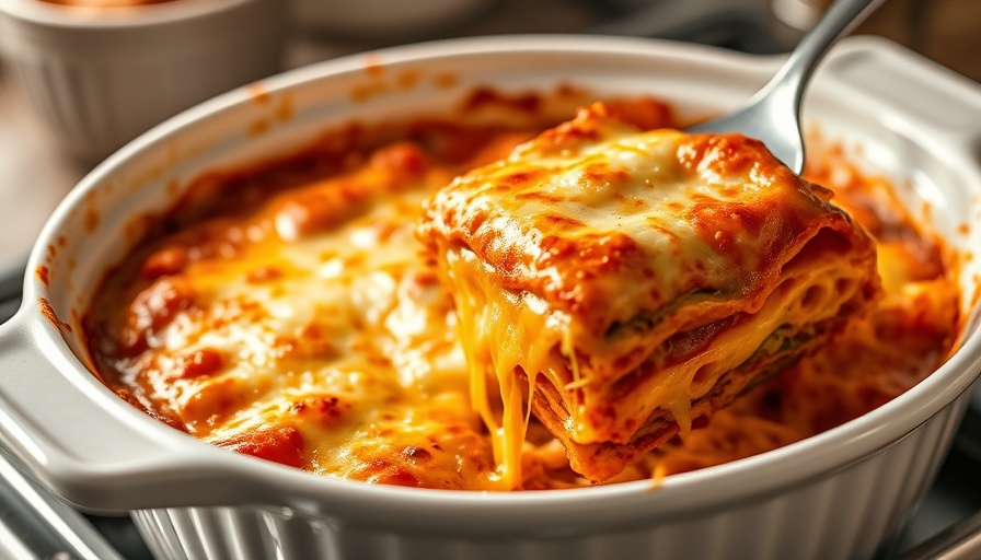 Easy casserole recipes in a freshly served lasagna dish.