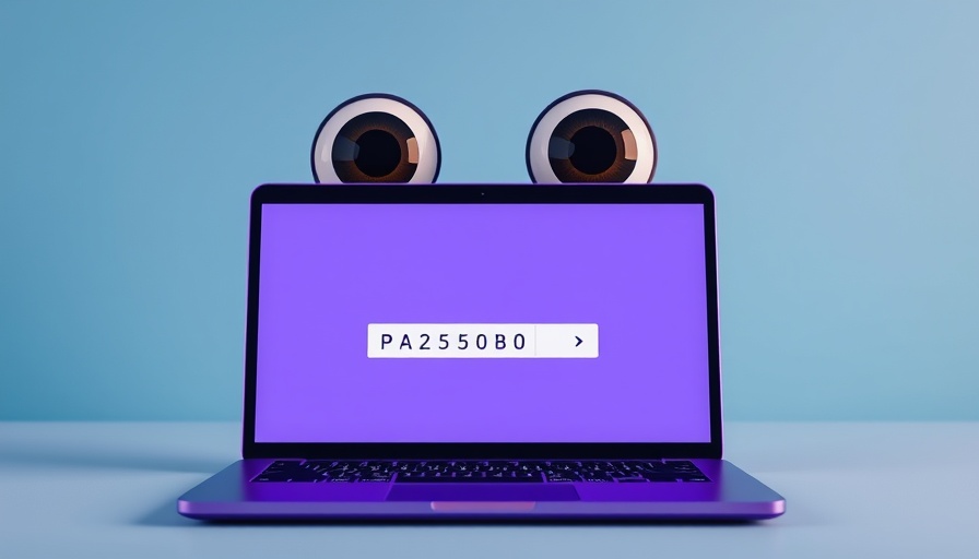 Cartoon eyes on laptop symbolize AI agents and cybersecurity risks