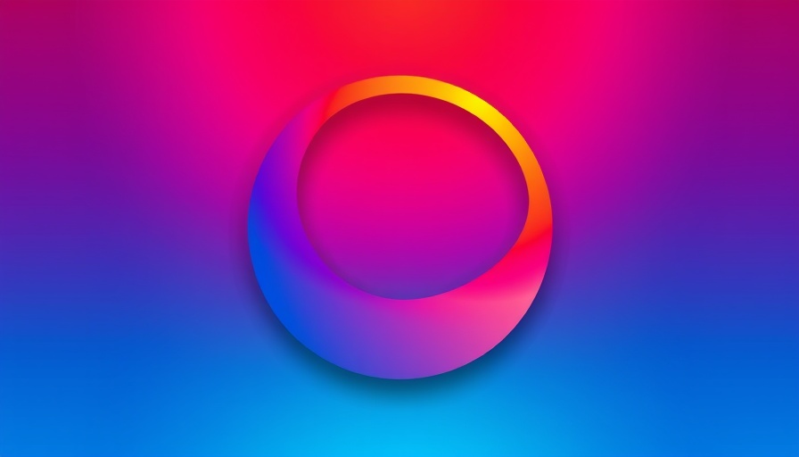 Claude AI vibrant gradient circular logo, blue to red.
