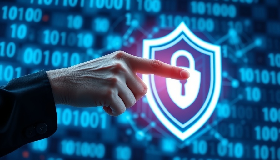 AI browser security gap symbolized by digital shield with binary code.