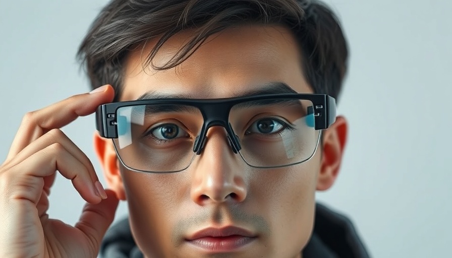 AI-powered smart glasses being worn by a person.