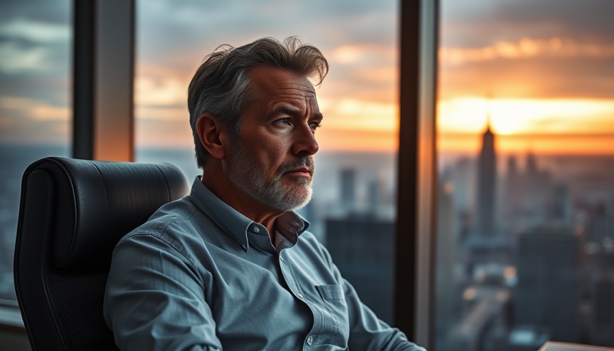 Thoughtful businessman in office, contemplating Anthropic AI Surveillance Ban.
