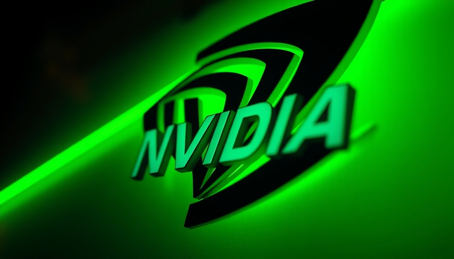 Nvidia logo on neon green background.