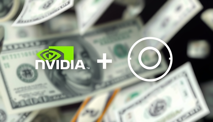 Nvidia and OpenAI collaboration depicted with financial motifs and logos.