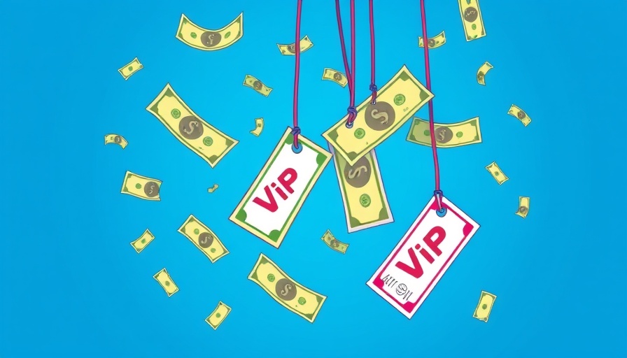 Colorful cartoon with money and VIP passes representing AI startups venture capital.