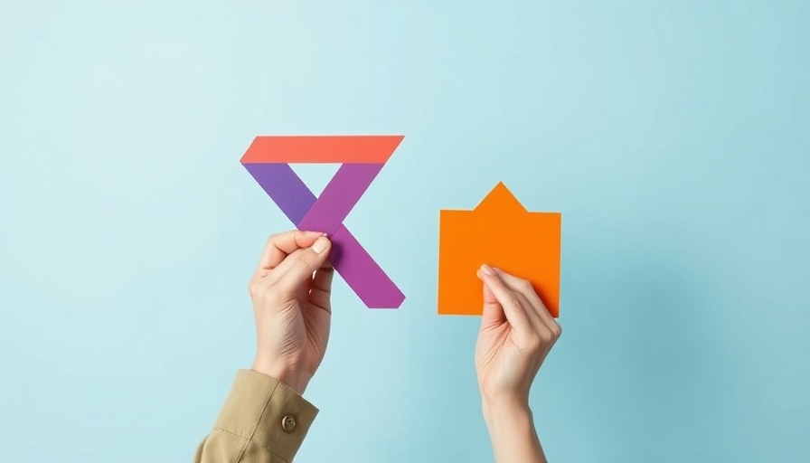 Colored squares forming Microsoft logo held by hands in suits.