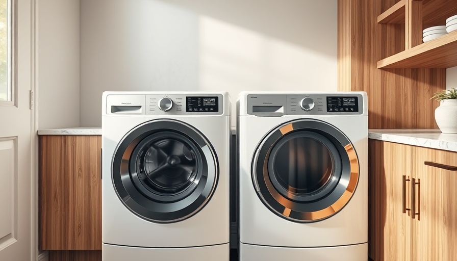 Modern top load washer in a stylish laundry room