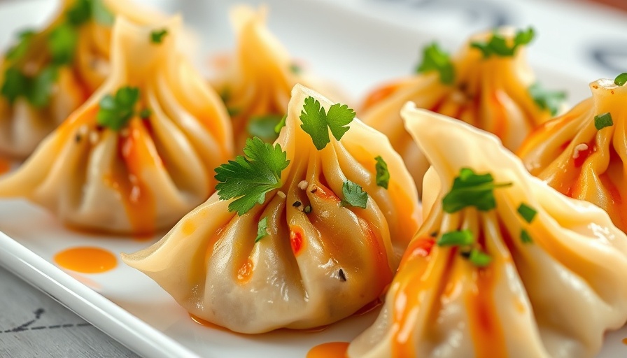 Quick, vibrant dumplings garnished with cilantro and sesame seeds for a 15-minute 5-ingredient dinner.