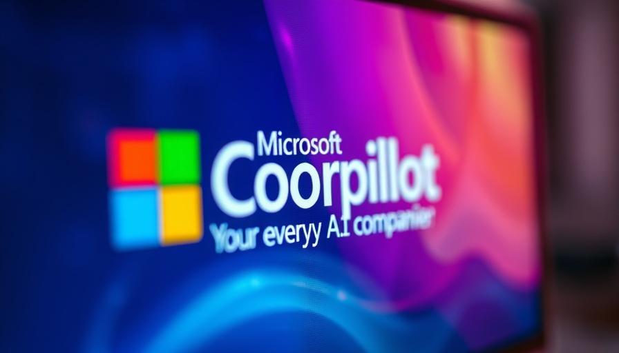 Microsoft AI Copilot logo with vibrant colors on screen.
