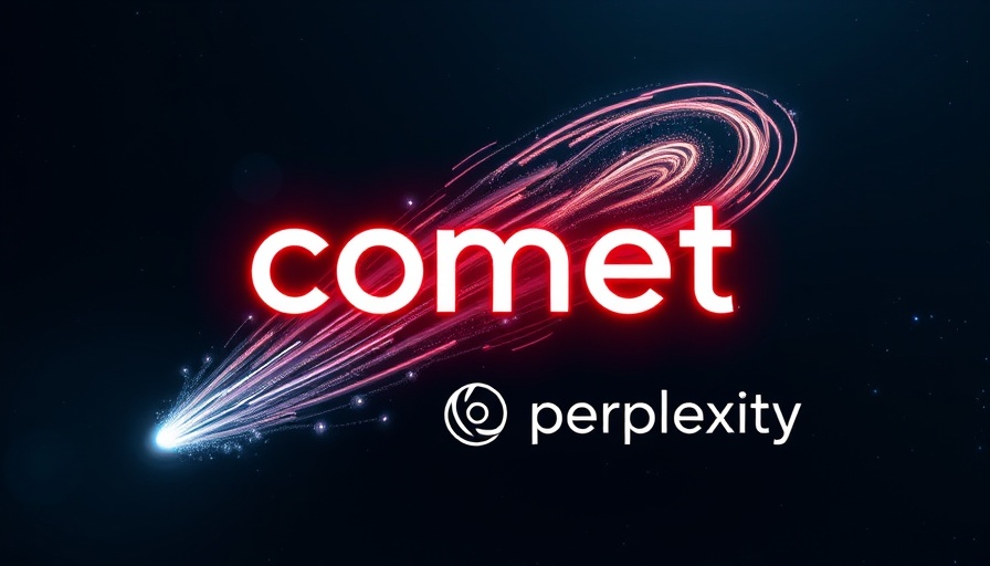 Perplexity AI futuristic comet design with swirling details.