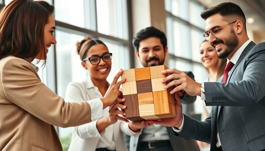 Business professionals collaborating symbolizing AI agents strategy.