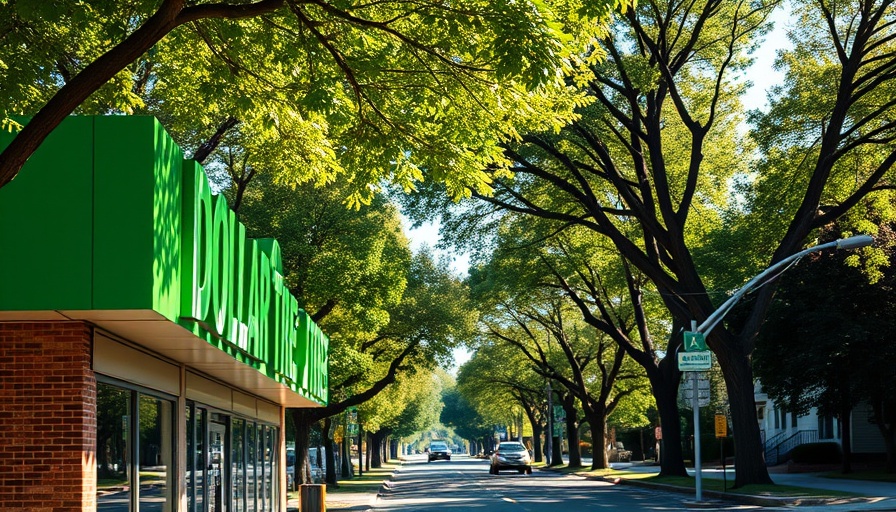 Dollar Tree sign with green background
