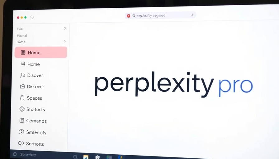 Perplexity AI interface displayed on a computer screen, close-up view.