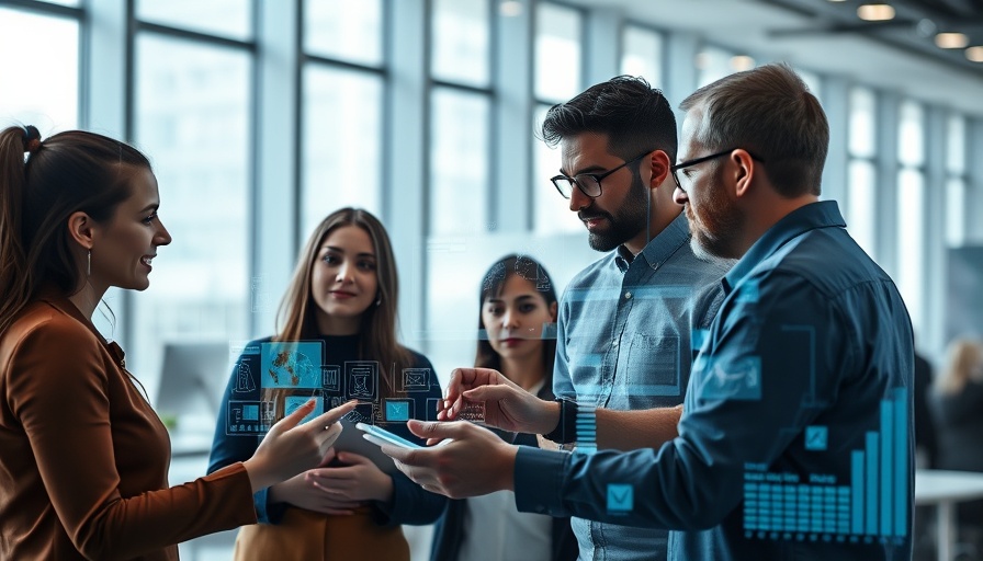 Team using agentic AI in a data-focused meeting.