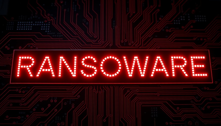AI-Powered Ransomware concept in digital display.