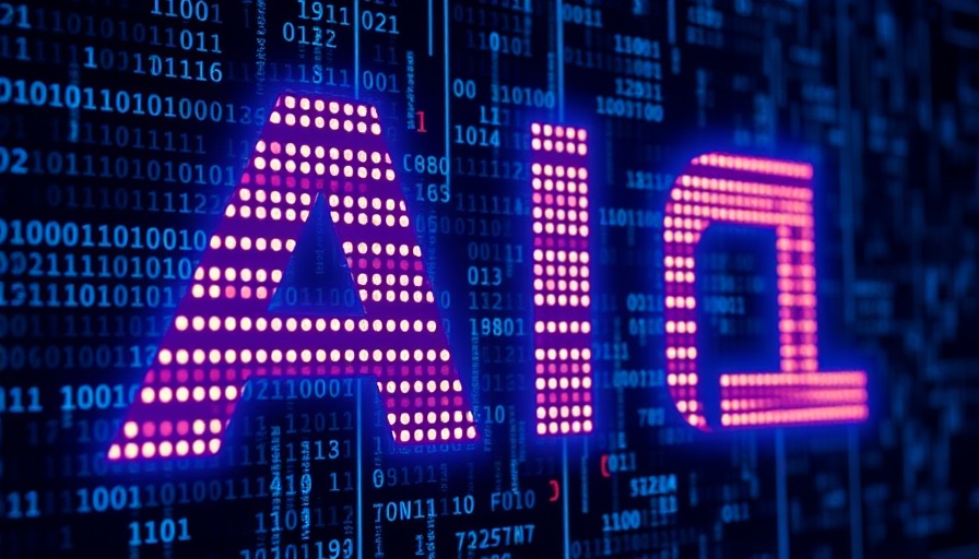 Futuristic digital matrix AI design with binary code letters for DeepSeek AI Models.
